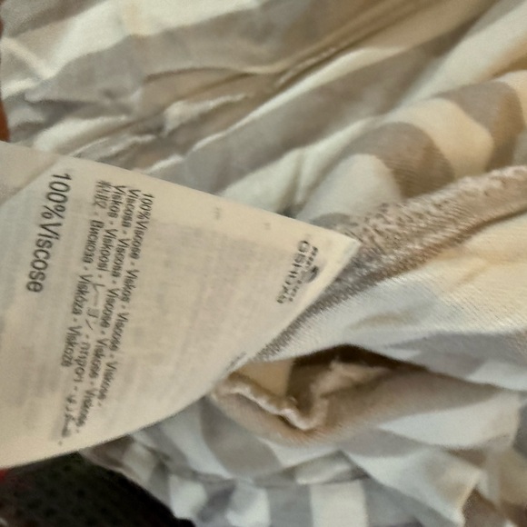 Rip Curl Cream and Tan Ashore Striped Set.  Top L, Bottom XL. - Picture 6 of 6